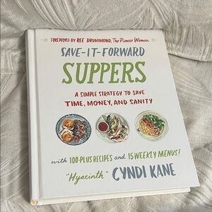 Save-It-Forward Suppers Cookbook by Cyndi Kane - White Cover